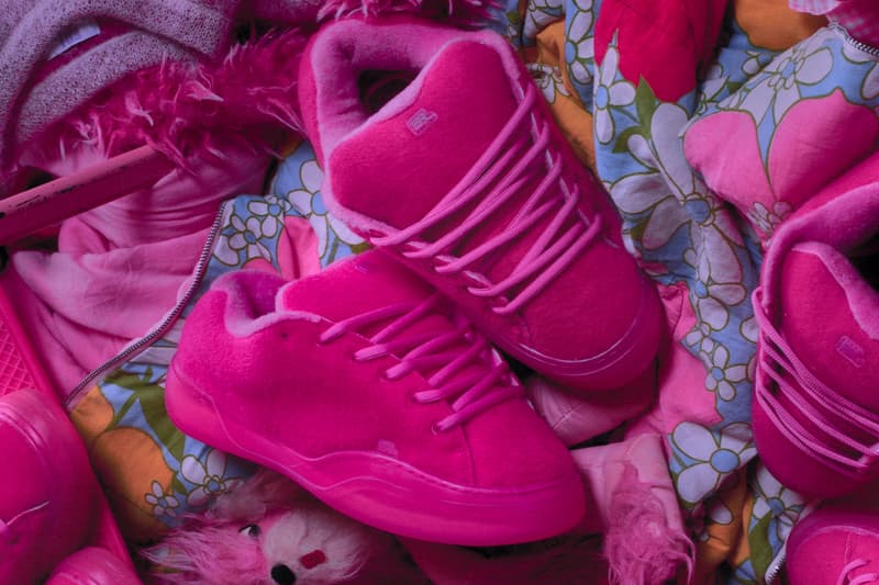 ERL 推出霓虹粉毡面「Bubblegum Vamp」厚底滑板鞋