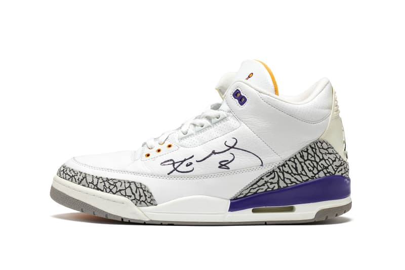 Kobe Bryant 传奇实战着用 Air Jordan 3 PE 鞋款破纪录现身拍卖市场