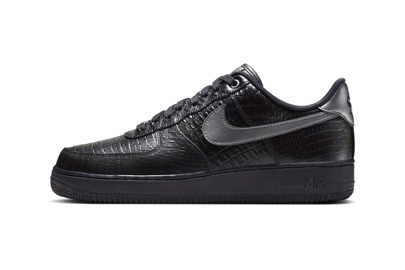 Nike 为 Air Force 1 Low「Triple Black Croc」鞋款注入奢华鳄鱼纹质感