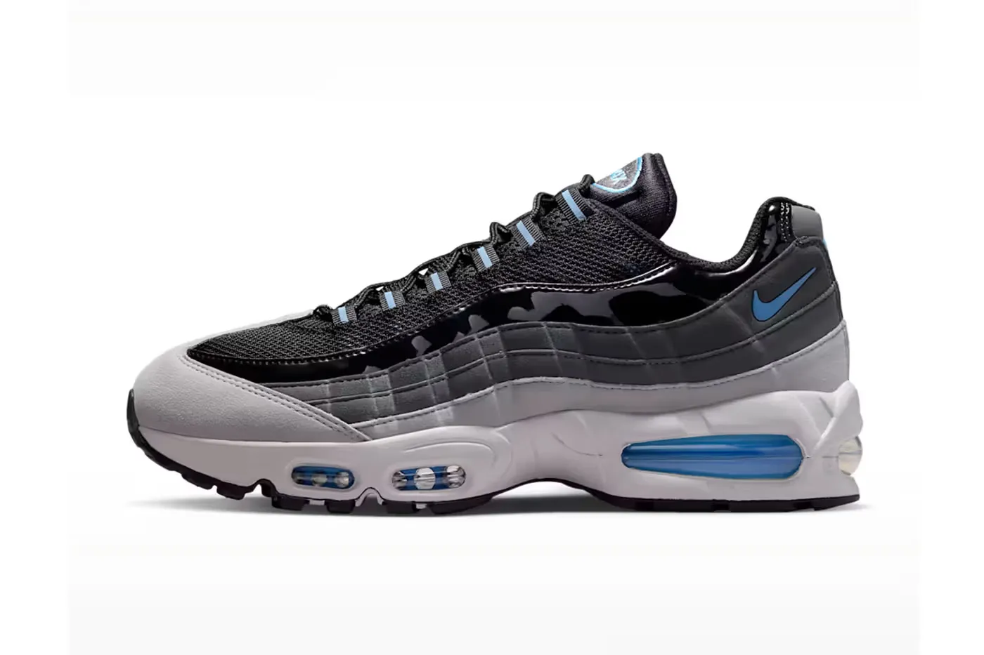 Nike Air Max 95「Black/Grey Fog」配色鞋款登场，加入 Football 蓝色点缀细节