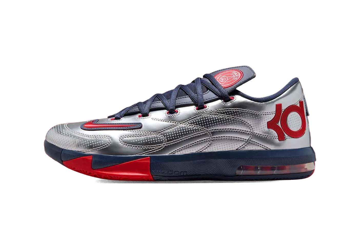 PSG × Nike KD 6 最新「Metallic Silver」鞋款官方照片释出