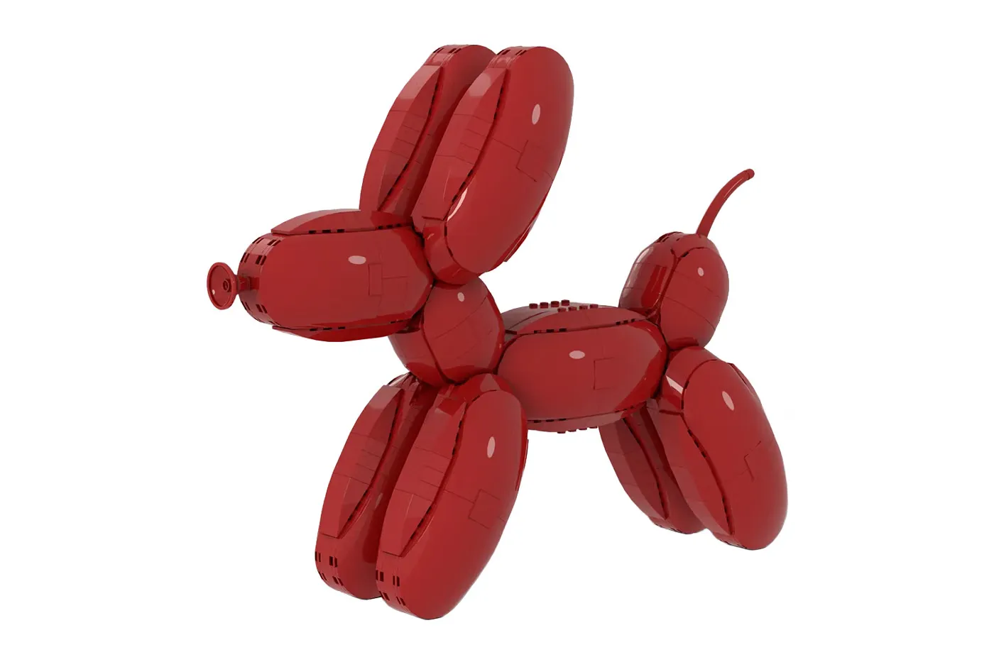 LEGO Ideas 玩家作品以 1,026 块积木重现 Jeff Koons 经典《Balloon Dog》雕塑