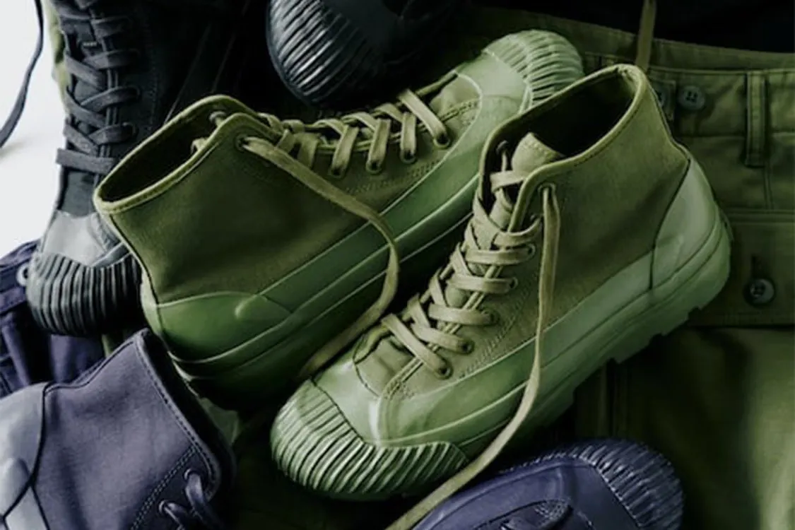BEAMS PLUS 携手 PF Flyers，以军用斜纹棉布重塑 GROUNDER BOOTS