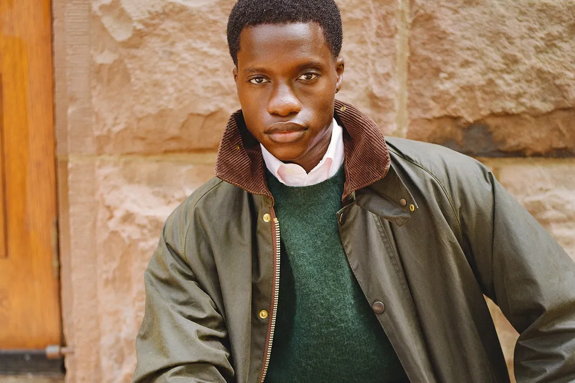 J. Press × Barbour 复刻 Burghley 外套保留马术防汗条与防刺蜡棉