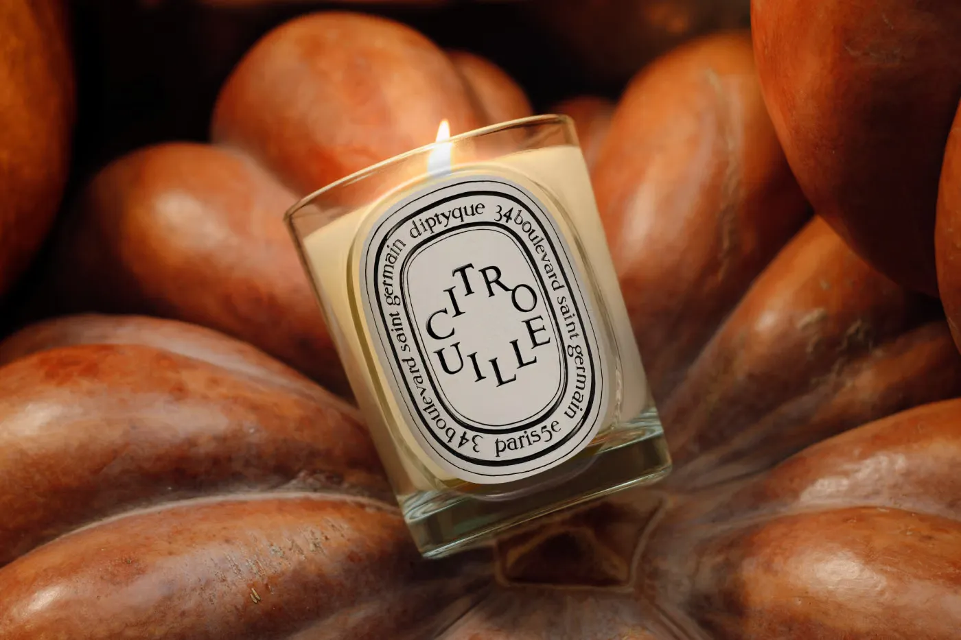 Diptyque 回归 Citrouille 南瓜香氛蜡烛，并推出白瓷南瓜烛盖