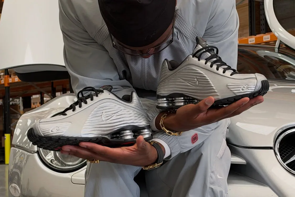 Corteiz 率先展示即将推出的 Nike Shox R419「Metallic Silver」鞋款