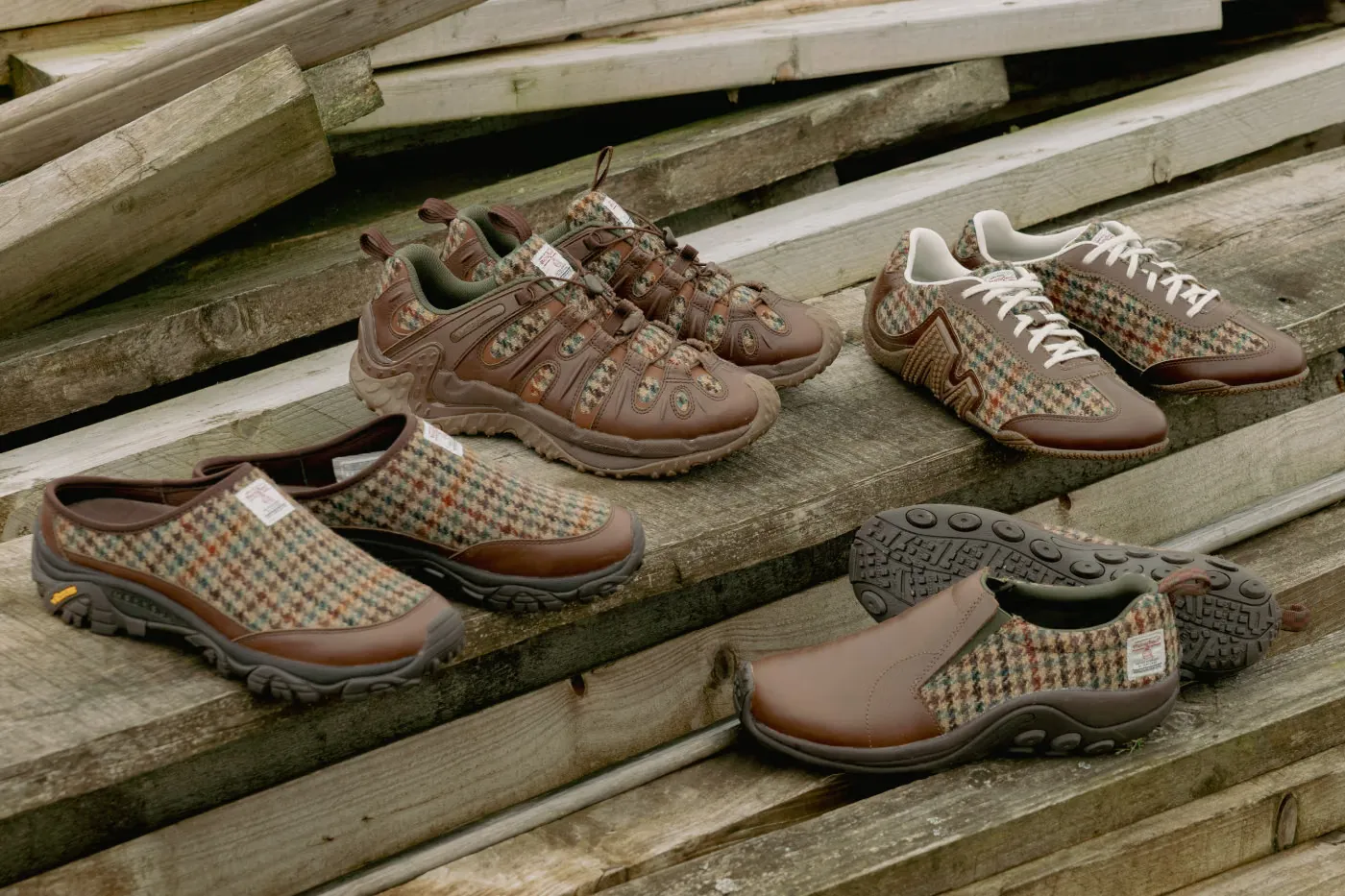 Merrell 携手 Harris Tweed 推出手工编织鞋履系列