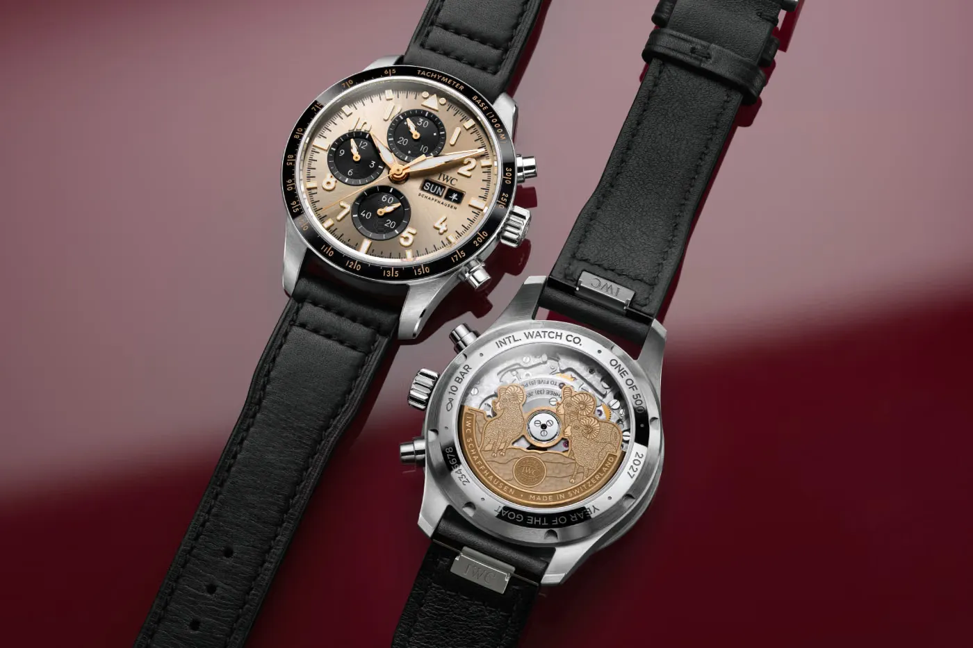 IWC 推出配备金色表盘的飞行员计时腕表「Year of the Goat」版本